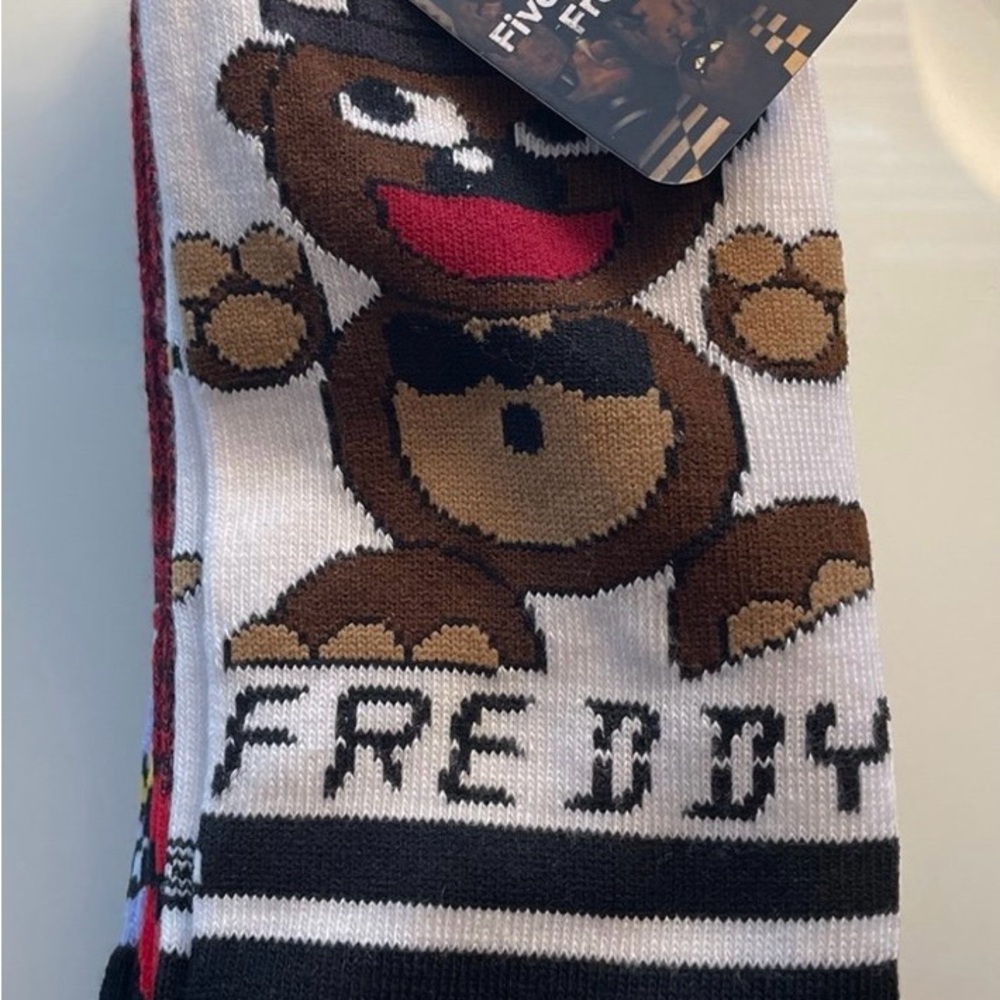 Freddy Casual Socks Black and White with Playful Design